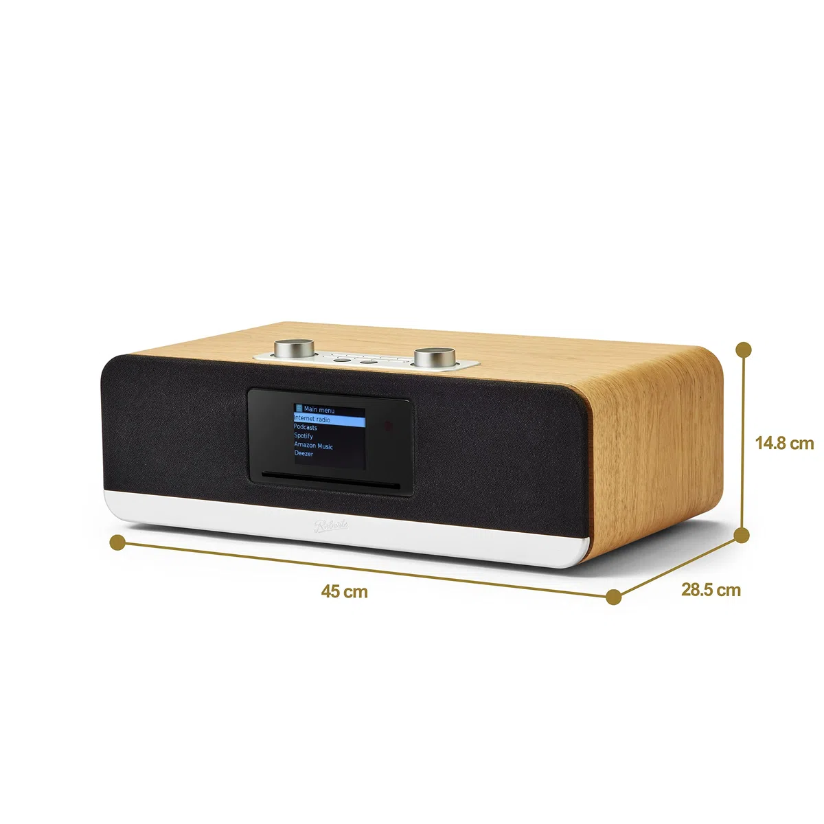 Roberts Stream 67L Stéréo Systeme Son, Dab+/FM/Bluetooth/WiFi/CD/USB, Cerisier