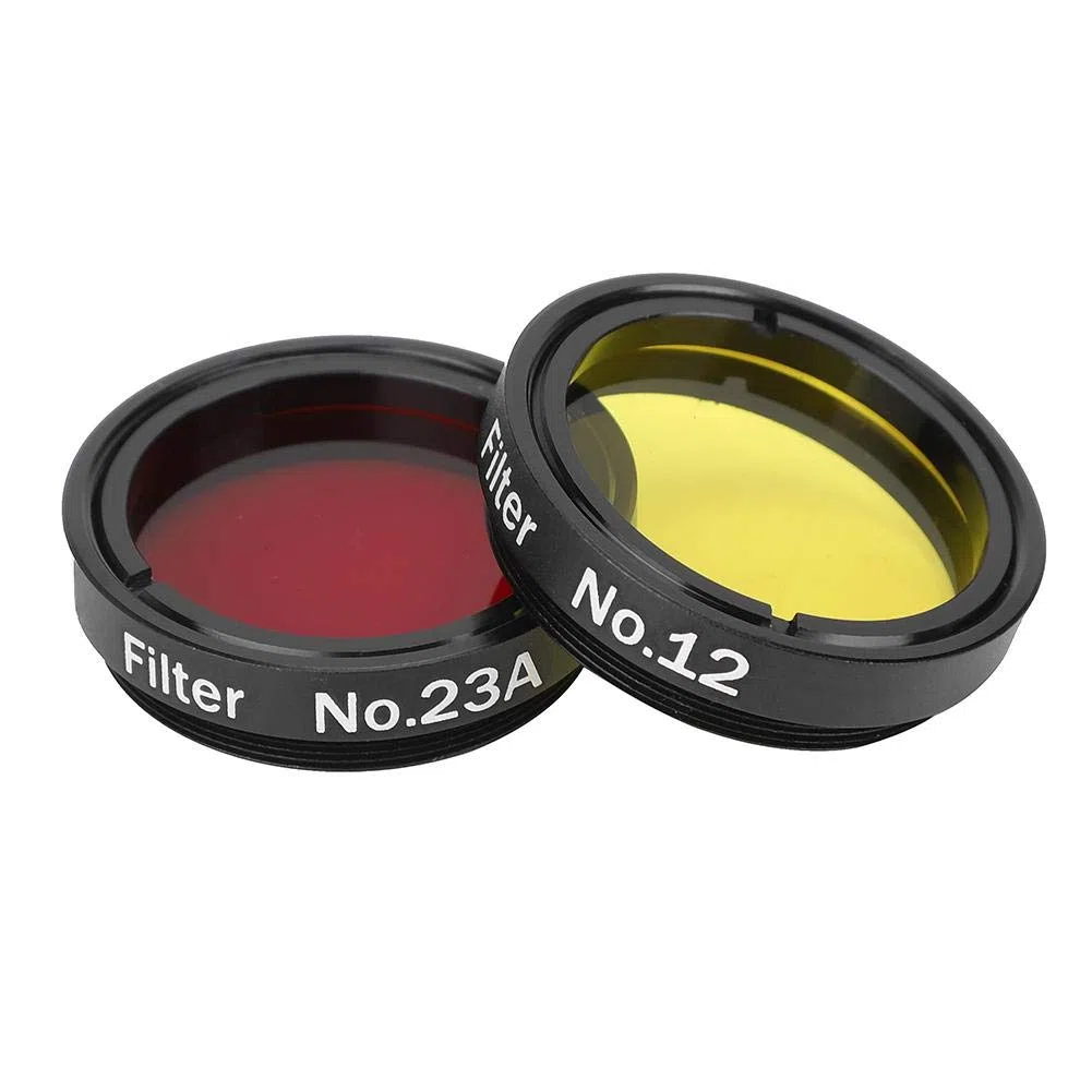 Kit de filtres colorés pour télescope, ensemble de filtres oculaires de télescope, 6 pièces de 3,2 cm en alliage d'aluminium avec boîte de rangement pour télescopes oculaires