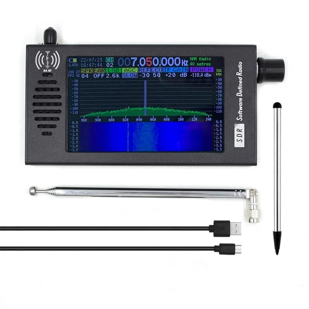 Recevoir Radio de 4,3 Pouces Professionnel avec Un écran IPS, Une Batterie 5000mA, 99 Canaux, Une Radio D'antenne à Ondes Courtes Ensemble pour Les Bandes AM/FM, Affichage de