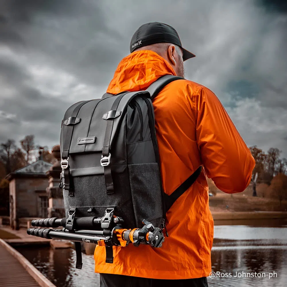 K&F CONCEPT Sac à Dos pour Appareil Photo, Sac Appareil Photo Reflex Grande Capacité résistant à l’eau avec Housse de Pluie pour DSLR Canon Nikon Sony Olympus DJI Drone Portable 15.6''