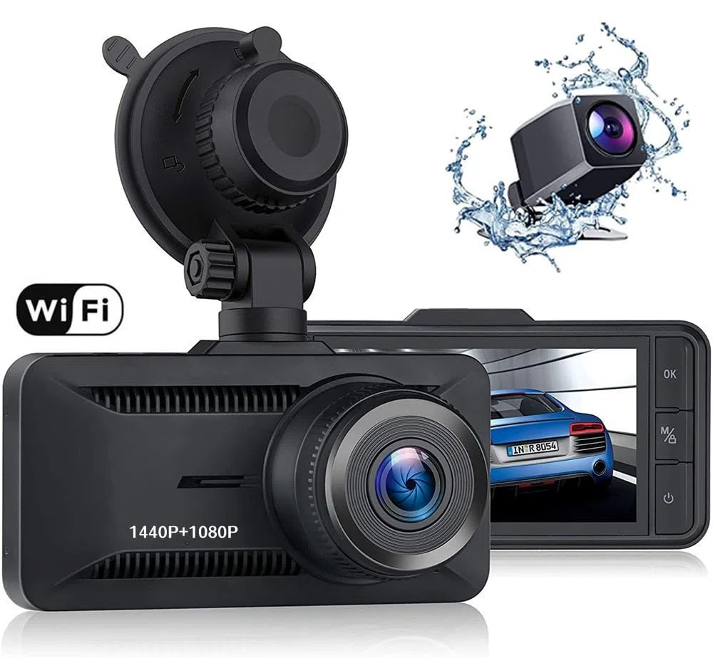 Oryzom Dashcam 4K Pro – Enregistrement Ultra HD avec caméras Avant/arrière, Vision Nocturne et Surveillance 24h/24(Chargeur de Voiture Standard 4k + 1080P + Allume-Cigare)
