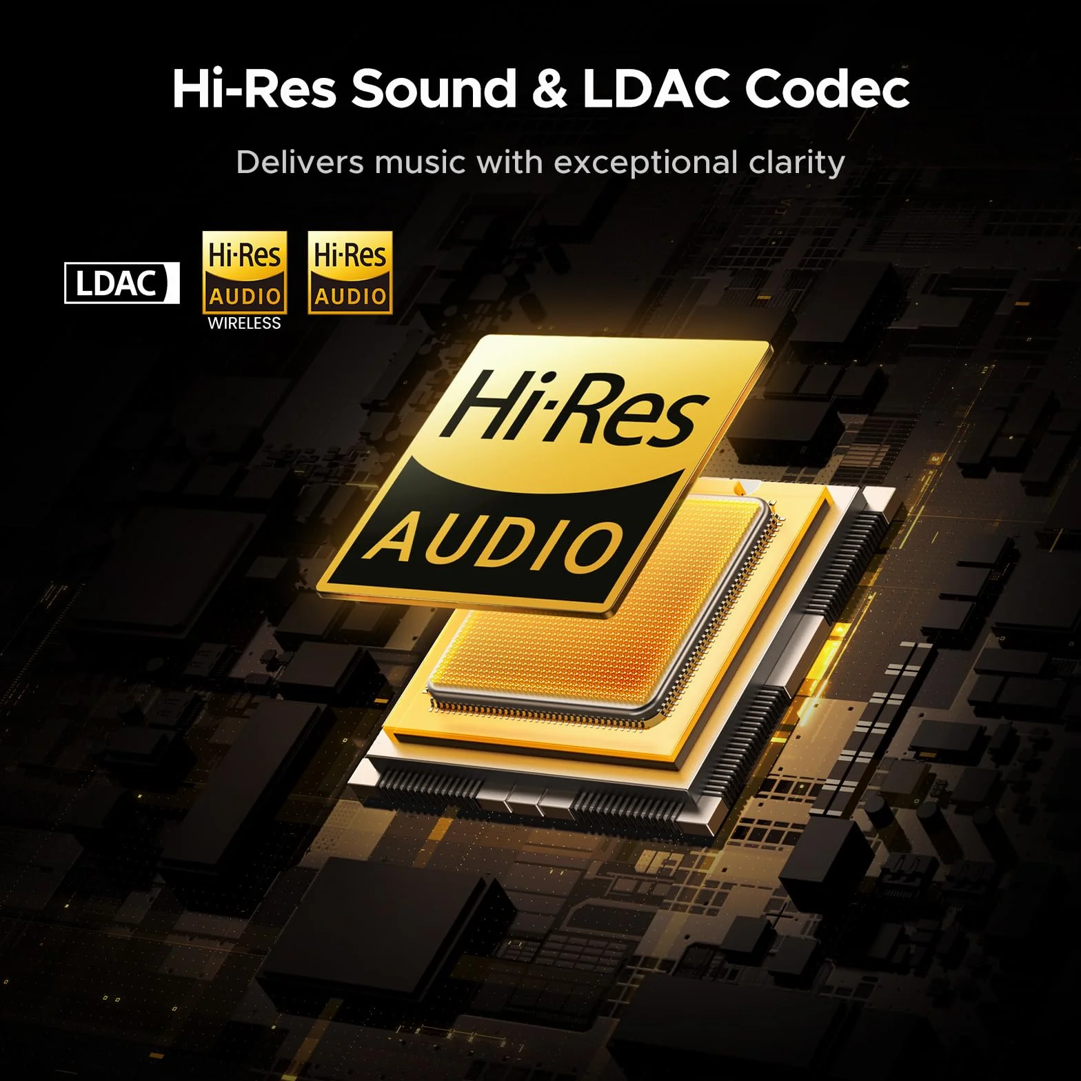 UGREEN HiTune Max 5C Casque Bluetooth sans Fil Sport Hi Res Audio ANC Réduction Active du Bruit Adaptative Hybride 43dB Bluetooth 5.4 4 Micros Audio Spatial EQ Personnalisé App 75H Charge USB C Noir | Réduction active du bruit adaptative