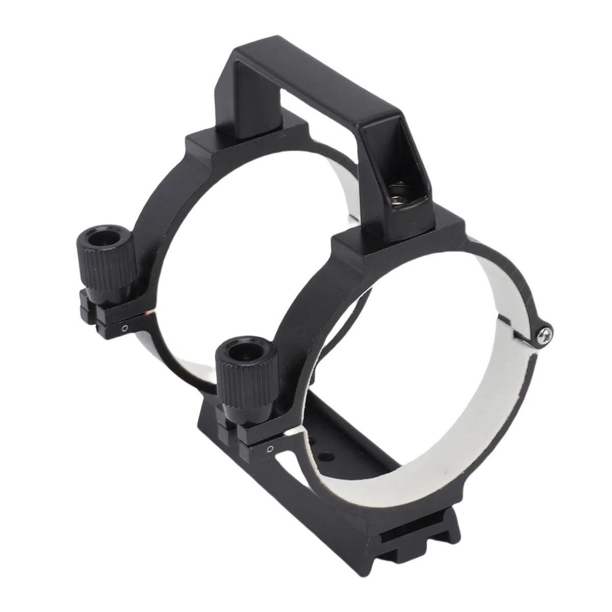 Anneau de Tube de Télescope, Support de Pince de Tube Optique de 90 Mm de Diamètre Intérieur avec Plaque en Queue d'aronde de 108 Mm pour Accessoires de Télescope Astronomique de 80 à 90