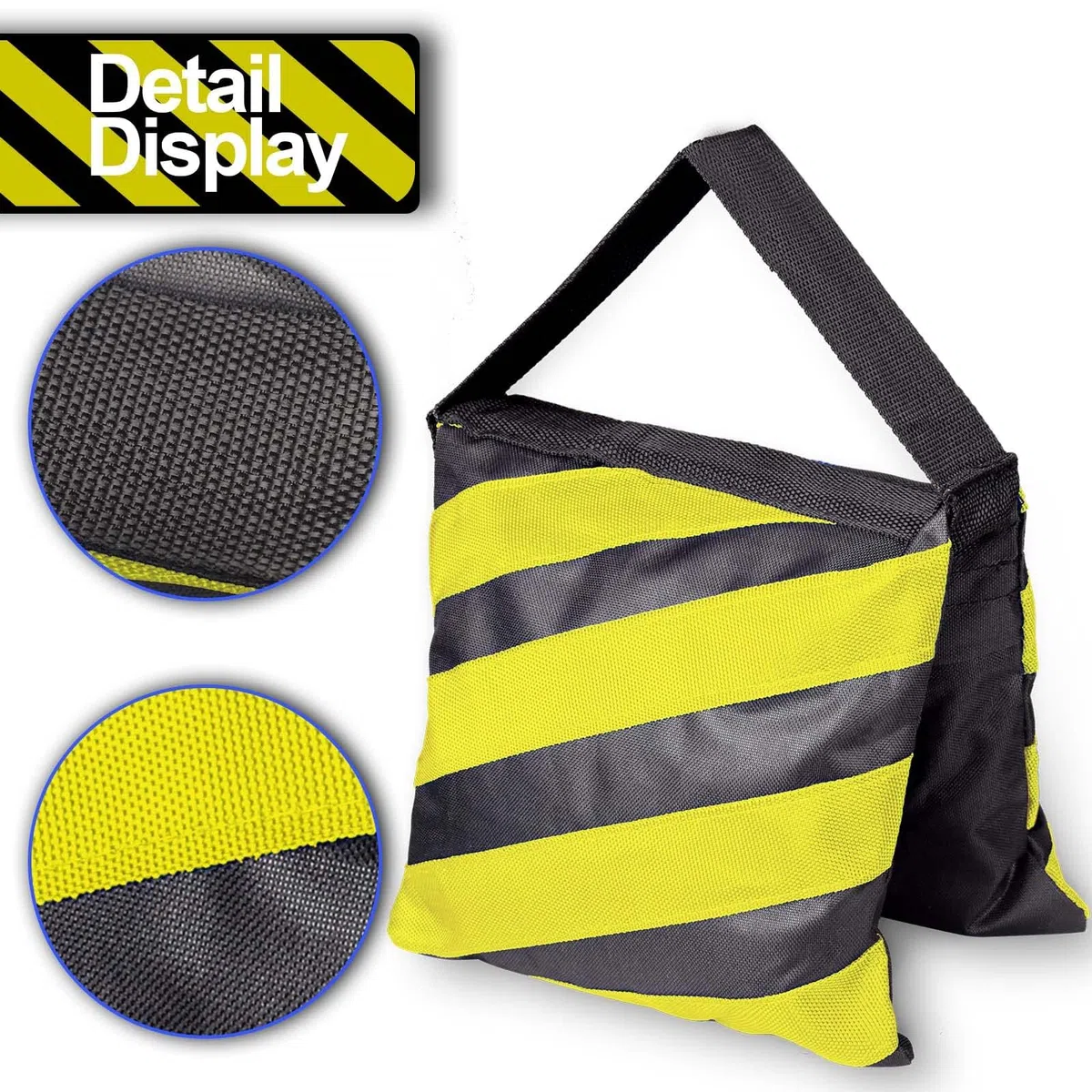 EMART 6 Pcs Sac de Sable Résistant pour Trépied de Photographie, Studio Photo et Vidéo, Jardin - Jaune et Noir