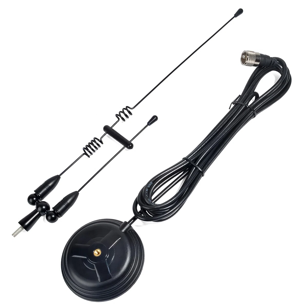 Antenne pour Radio Double Bande VHF/UHF 144/430 MHz, Antenne pour Radio Amateur avec Base Magnétique et Connecteur PL259, Câble RG-58 de 4 Metres