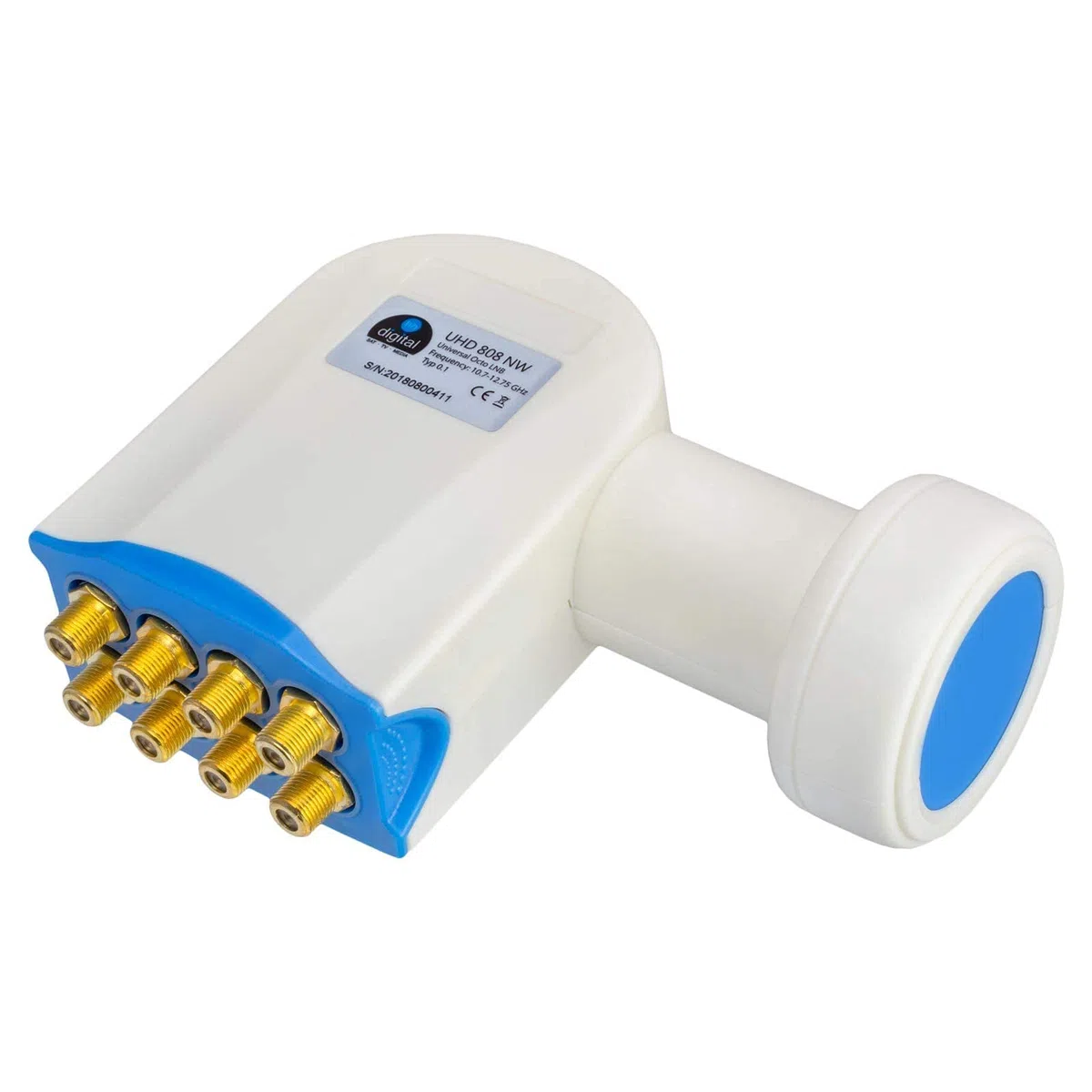 hb-digital Octo Ultra LNB NW LNC pour 8 participants/récepteurs [Test TRÈS BON] Connexion directe Full HDTV 4K - Contacts dorés - Capuchon de protection contre les intempéries (coulissant) - Avec 16