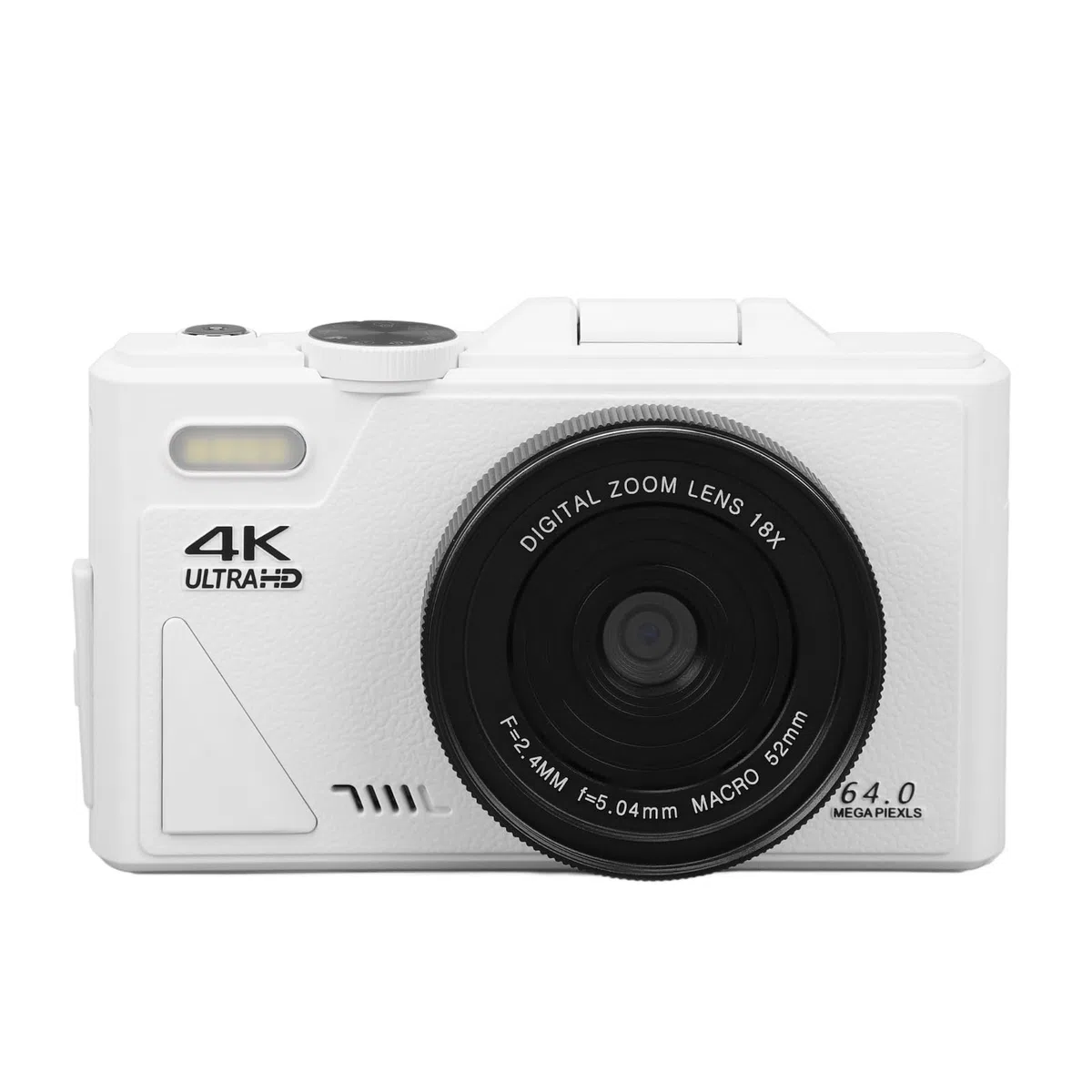 Appareil Photo Numérique 4K pour la Photographie, Zoom 18X, Autofocus, Caméscope Vidéo Rétro avec écran Rabattable de 3 Pouces, Appareil Photo Compact de Voyage 64 MP pour Selfie