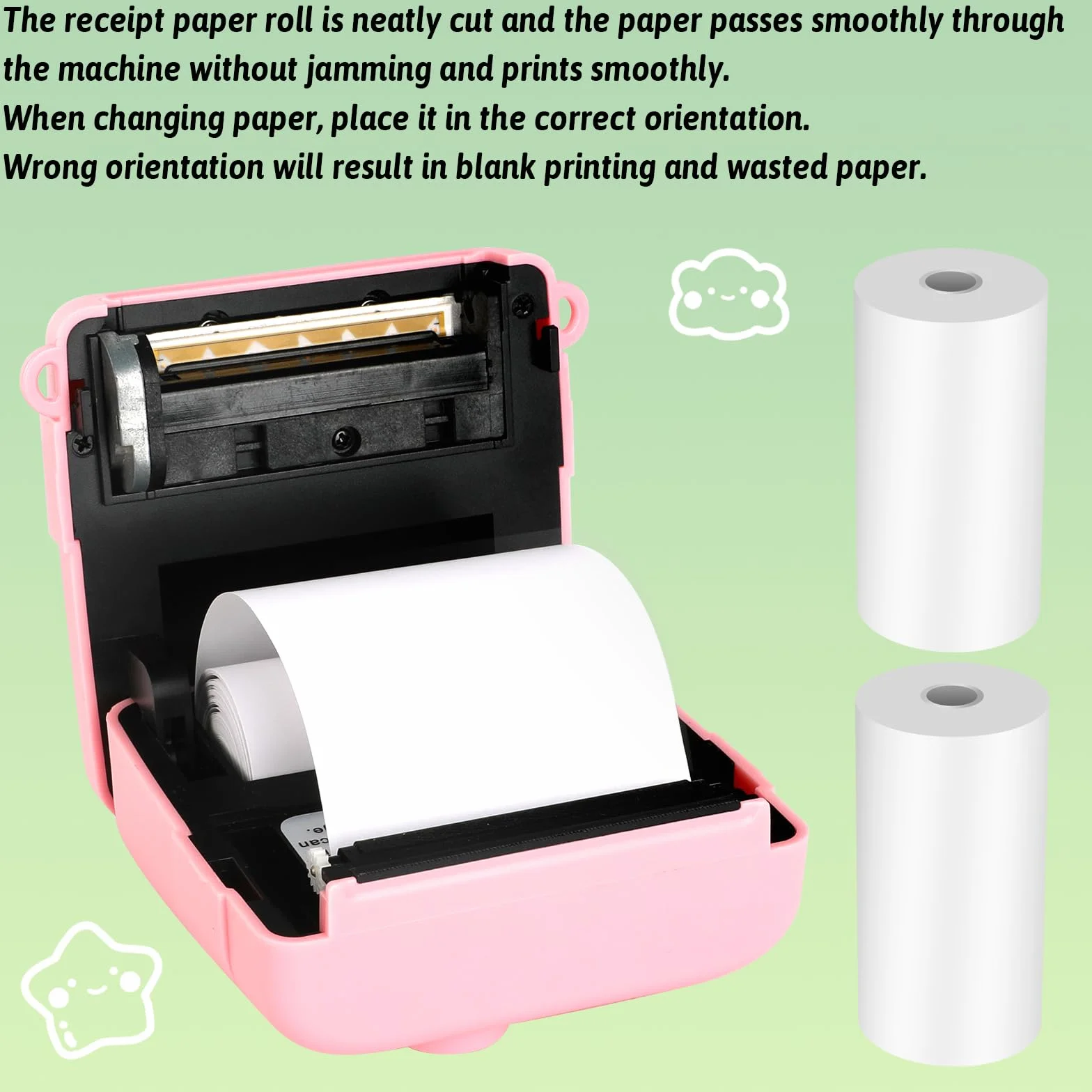 NICEWIN Lot de 5 Rouleaux de Papier d'impression pour Appareil Photo Enfant, Papier Thermique et Recharge pour Appareil Photo instantanée,Accessoires de Caméra à Impression Instantanée, Paint paper