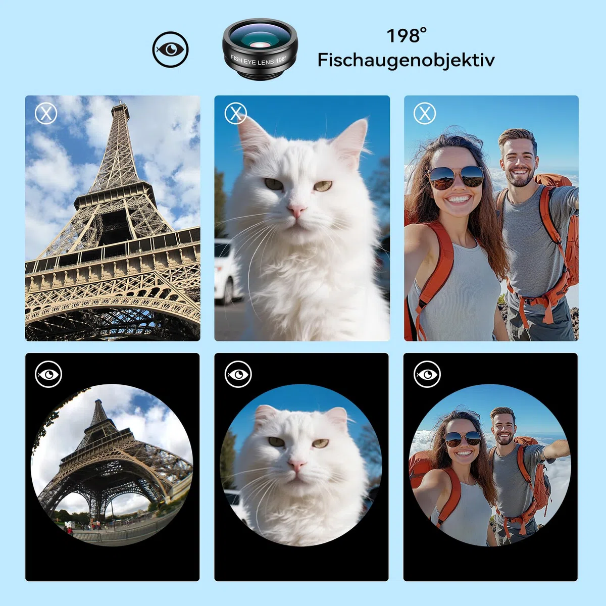 Apexel Kit de lentille de téléphone pour Appareil Photo 18 x téléobjectif Grand Angle et Macro, Objectif Fisheye/kaléidoscope et Filtre étoile avec déclencheur à Distance pour Phone