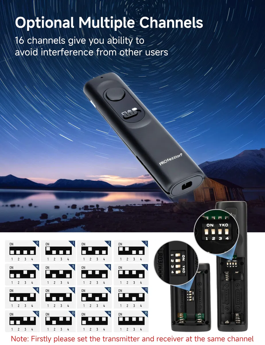 PROfezzion 165ft Télécommande sans Fil Déclencheur à Distance pour Sony A6600 A6500 A6400 A6300 A6100 A7 A7II A7III A7IV A7R A7RII A7RIII A7RIV A7RV A7S A7SII A7SIII A9 RX100 VII VI Caméra et Autres