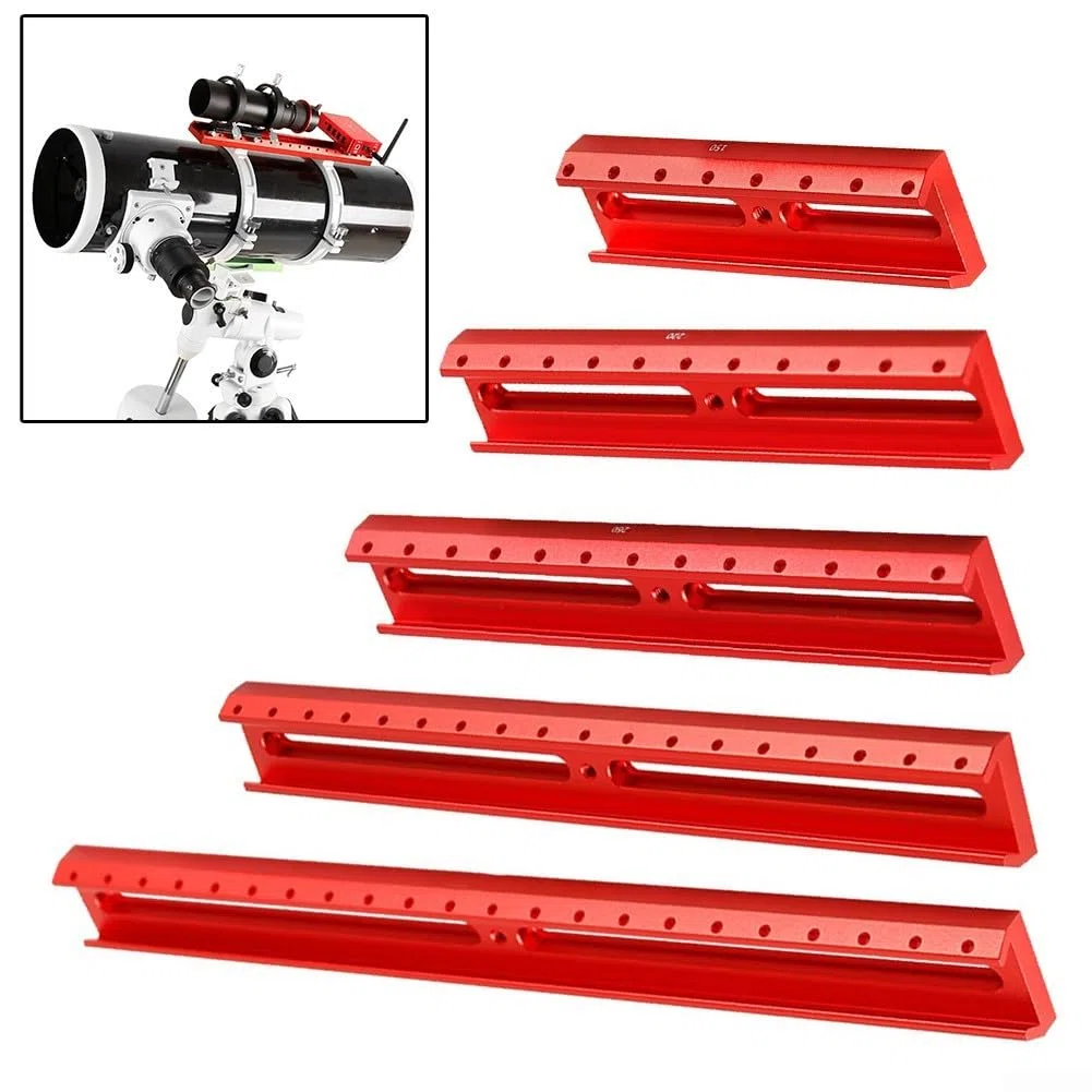 Base de plaque à queue d'aronde réglable pour télescopes astronomiques avec guide d'extension Finderscope pour un alignement stable et une réduction des vibrations (220 mm)