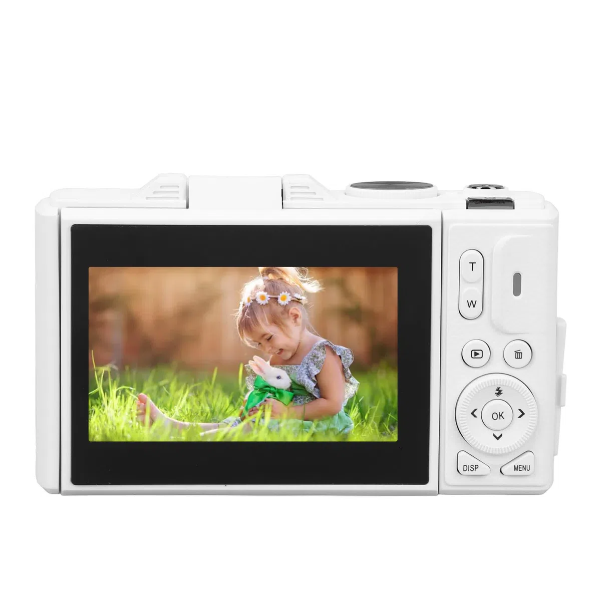 Appareil Photo Numérique 4K pour la Photographie, Zoom 18X, Autofocus, Caméscope Vidéo Rétro avec écran Rabattable de 3 Pouces, Appareil Photo Compact de Voyage 64 MP pour Selfie