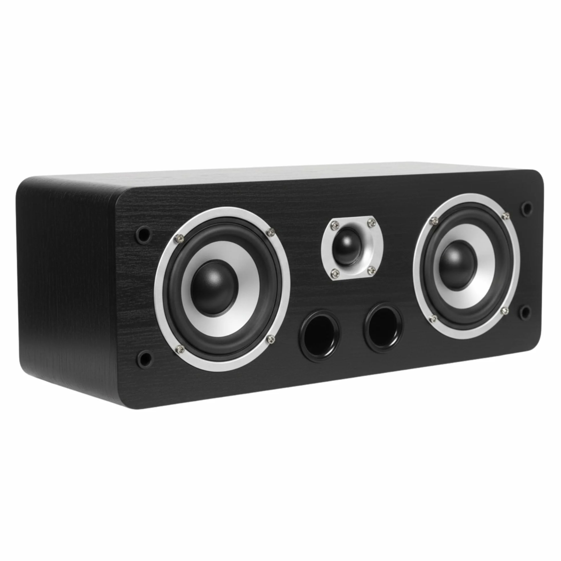 Dynavoice Magic C-4 Noir Mat – Enceinte Centrale Passive 2 Voies, Woofer 2x4 + Tweeter 1", Bass Reflex Frontal, 100W, pour Home Cinéma 5.1 et 7.1