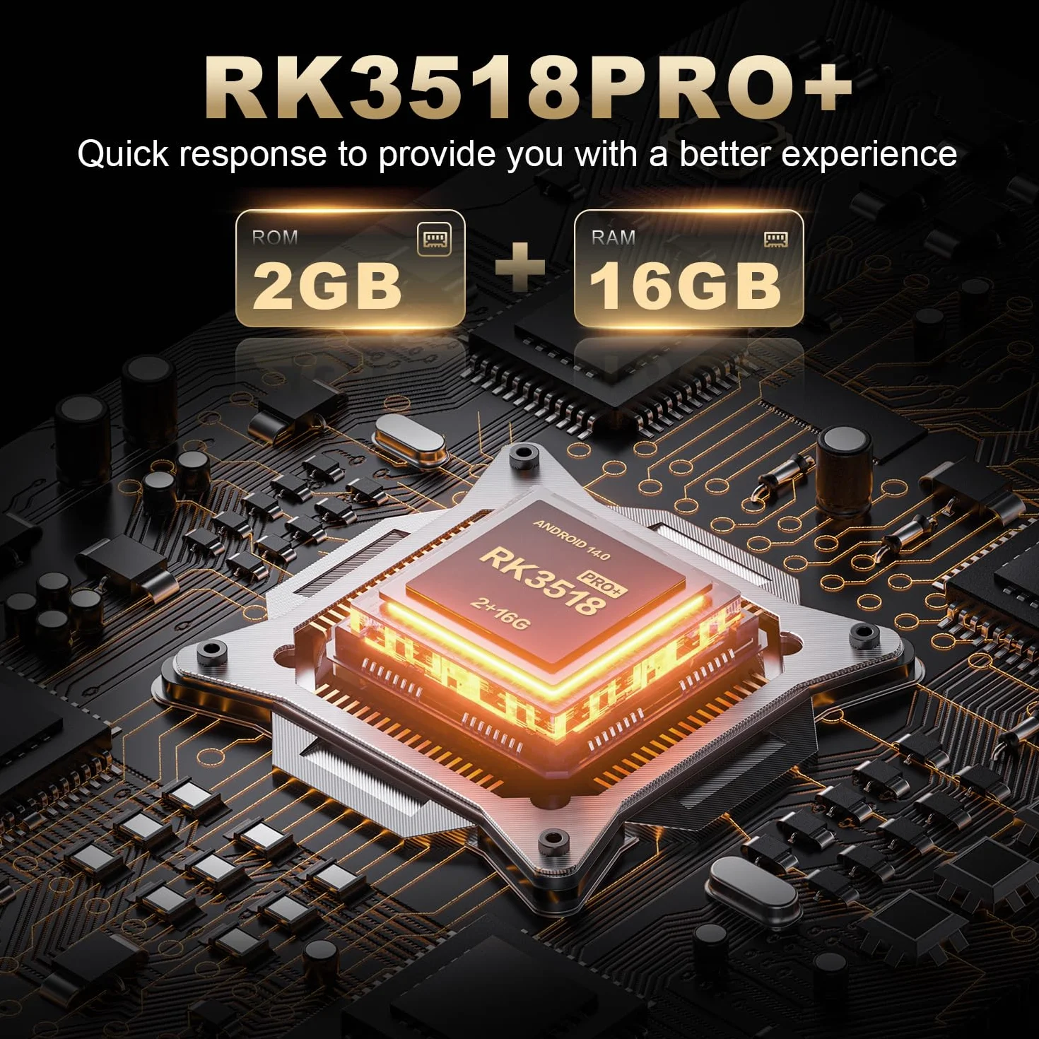 Android TV Box 14.0, 2025 8K Android Box 2nd Gen mit RAM 2 Go ROM 32 Go WiFi6 Enternet 10/100M Bluetooth 5.0 USB3.0 Soporte 3D HD 8K Boitier TV Android