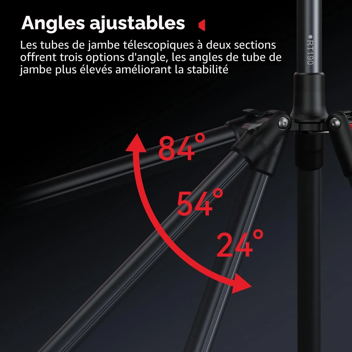SMALLRIG 190 cm Trépied Lumière, Charge Max 4 kg, pour Lampes Torches, Anneaux Lumineux, Eclairages Vidéo LED, Eclairage COB, Trépied Pliable et Réglable, Dimensions plié 43 cm - 5475