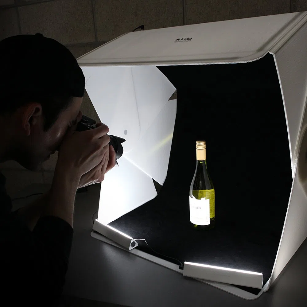 Foldio3 + 360 Studio Fullset (60cm x 60cm Photo Lightbox Studio with 25cm Bluetooth 360 Photography Turntable and 50cm Extended Plate Set)
