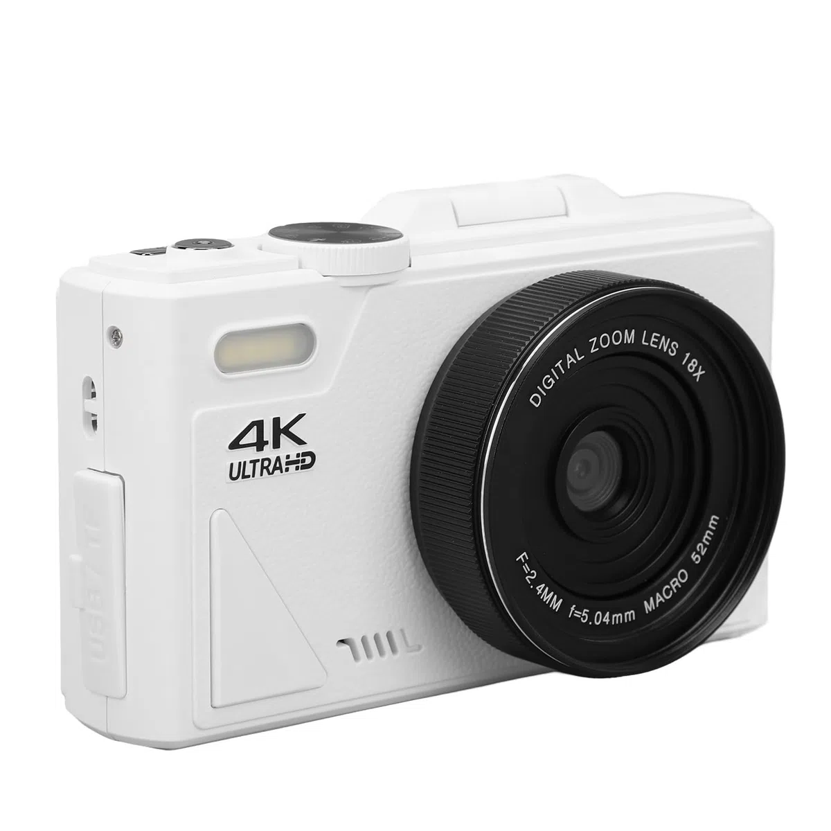 Appareil Photo Numérique 4K pour la Photographie, Zoom 18X, Autofocus, Caméscope Vidéo Rétro avec écran Rabattable de 3 Pouces, Appareil Photo Compact de Voyage 64 MP pour Selfie
