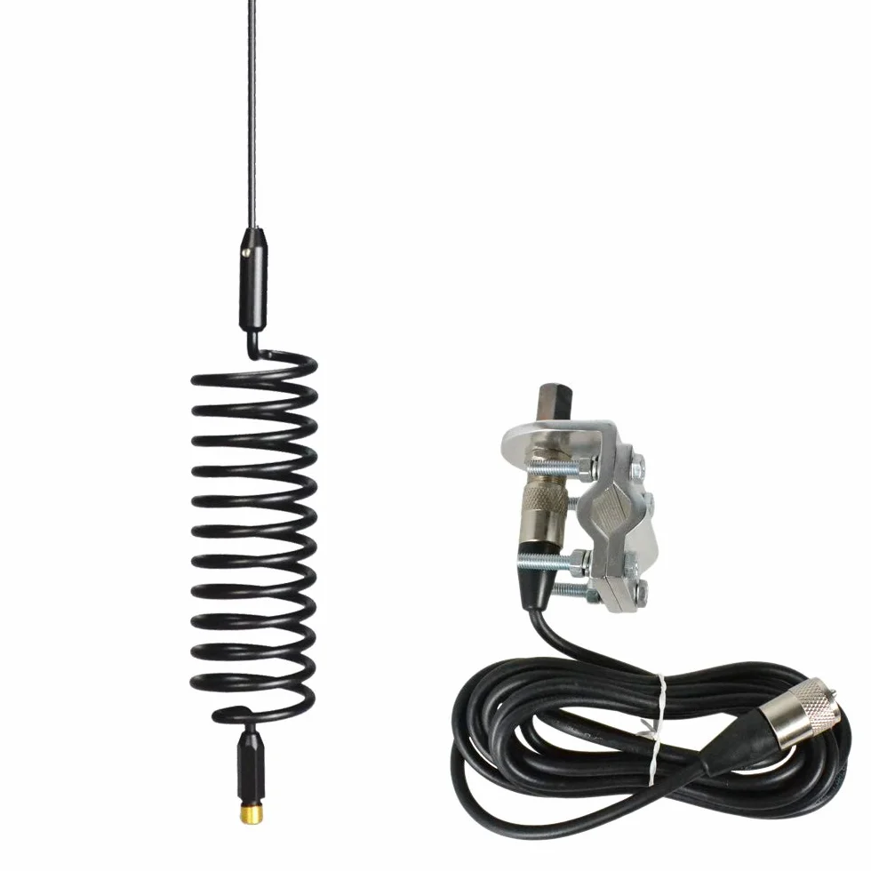 Thunderpole Antenne radio CB Orbitor et kit de montage de barre de miroir à 4 boulons | Antenne radio CB Springer