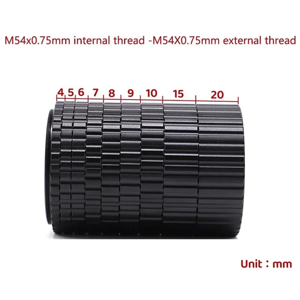 Pièces détachées pour télescope astronomique Télescope M54X0,75 Extension T Anneau Cylindre 4/5/6/7/8/9/10/15/20mm Interception Arrière Anneau Focal Allongé(M54-6mm)