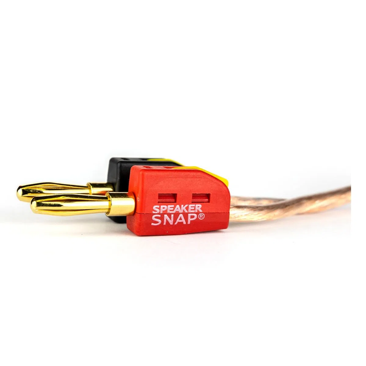 Pack de 12 fiches banane clipsable Speaker Snap Jaune et Rouge