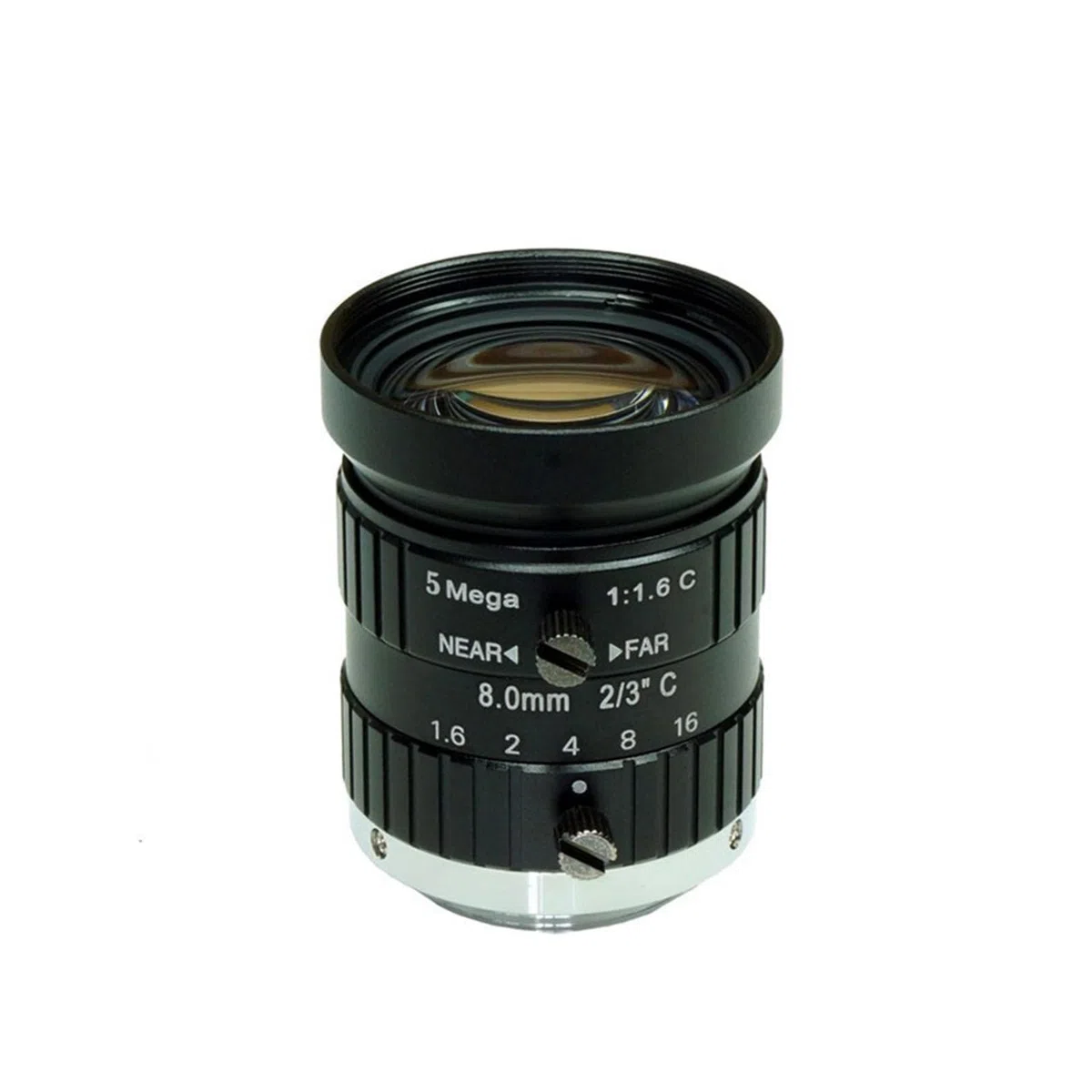 Objectif de caméra de microscope industriel, Objectif HD c-mount 8mm 2/3 "F1.4 FA, Vision industrielle, objectif à focale fixe, caméra industrielle 5MP, objectif de vidéosurveillance Iris manuel, faib