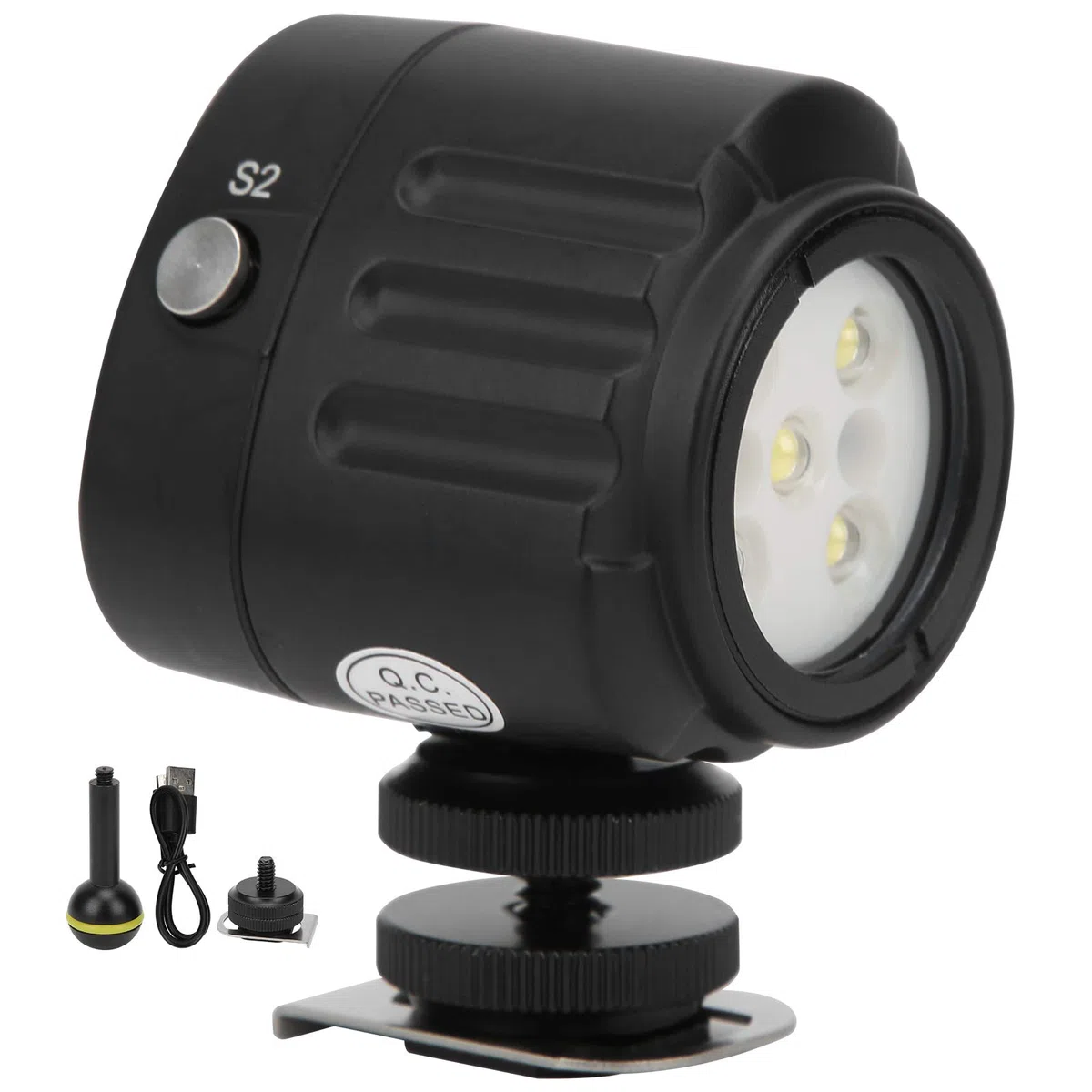 KIMISS Lumière de Remplissage LED de Plongée 7500K Haute luminosité Mini Caméra sous-Marine Vidéo avec Une capacité de Profondeur de 40M pour la Photographie de Plongée en Apnée en
