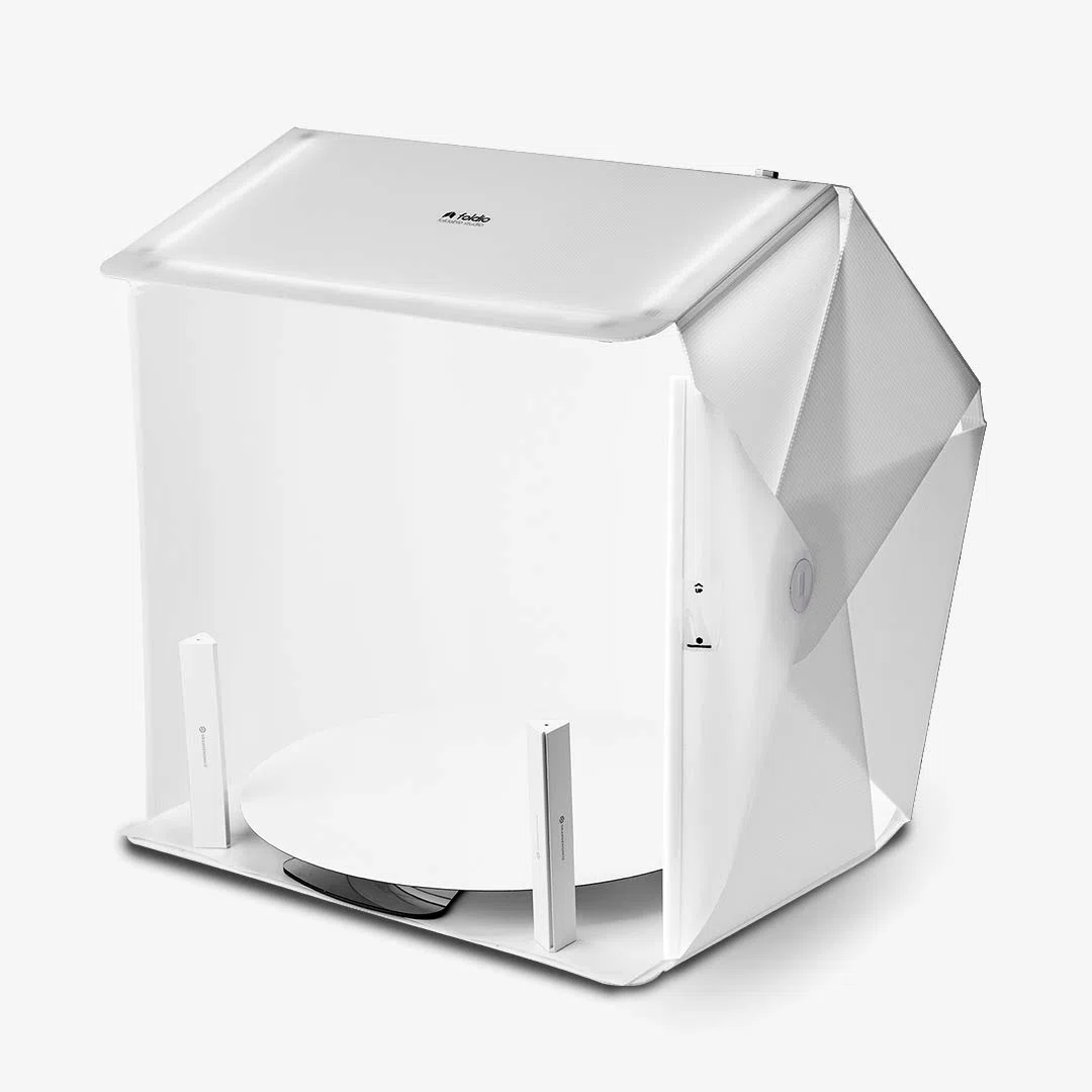 Foldio3 + 360 Studio Fullset (60cm x 60cm Photo Lightbox Studio with 25cm Bluetooth 360 Photography Turntable and 50cm Extended Plate Set)