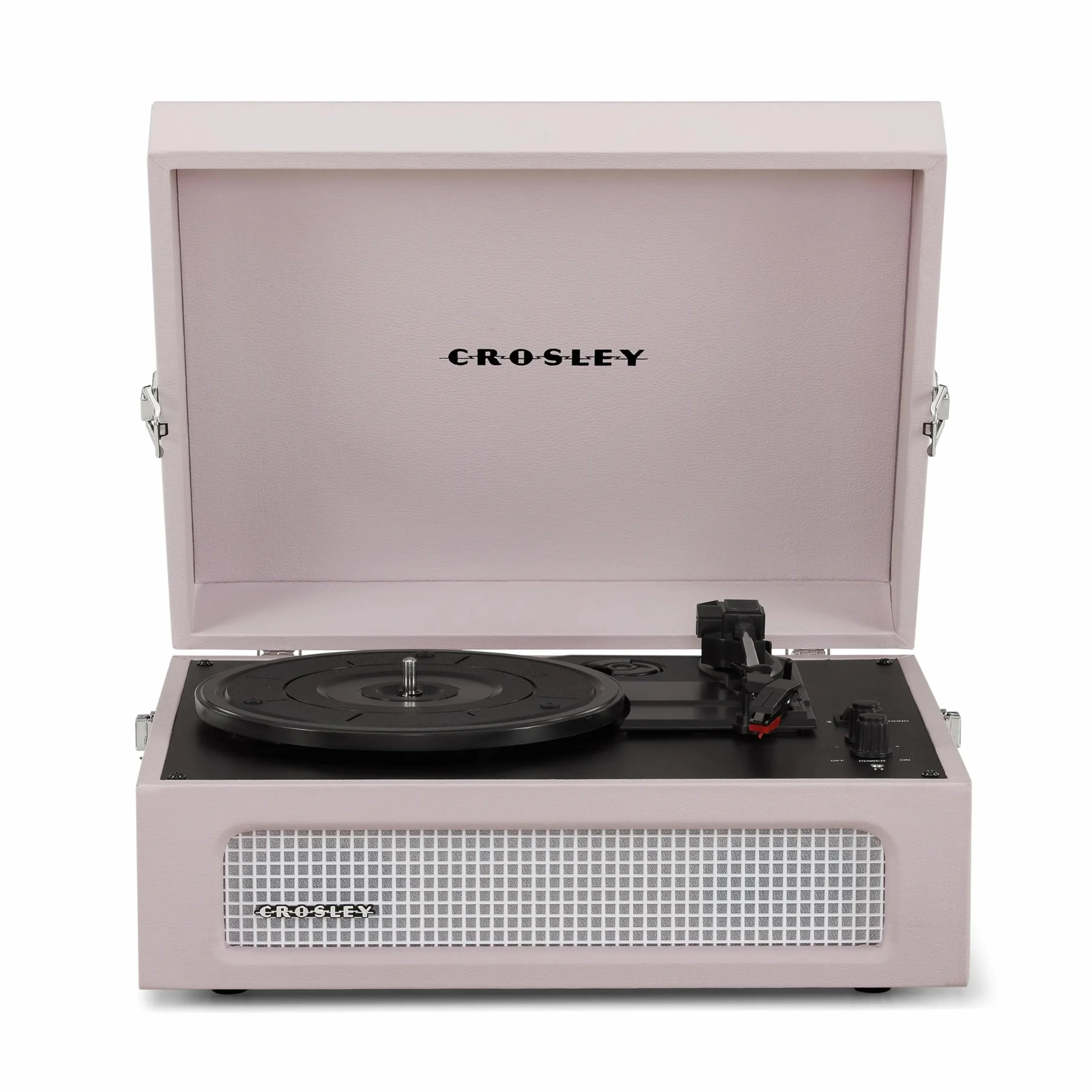 Crosley Voyager Tourne-Disque avec 2 Haut-parleurs, Bluetooth in & Out et AUX - Tourne-Disque Vintage à 3 Vitesses - pour vinyles de 7", 10" et 12" - Portable avec étui intégré (Améthyste.)
