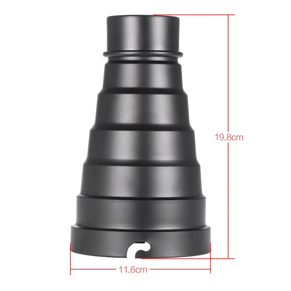 Speedlite, Snoot avec grille en nid d'abeille, kit de 5 filtres de couleur de rechange pour flash stroboscopique Elinchrom/Impact EX/Calumet Genesis/Interfit EX
