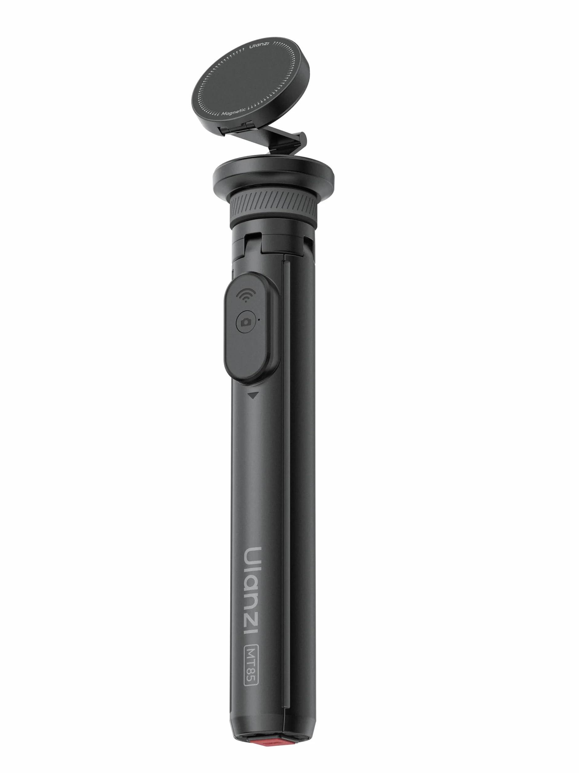 ULANZI MT85 Perche à Selfie Magnétique Bluetooth 150 cm, Support à Quatre Pieds à Ouverture Automatique, Bâton à Selfie Pop Open, Aimant 25 N, Trépied Compatible avec iPhone 17 16 15 14 13 12 Magsafe