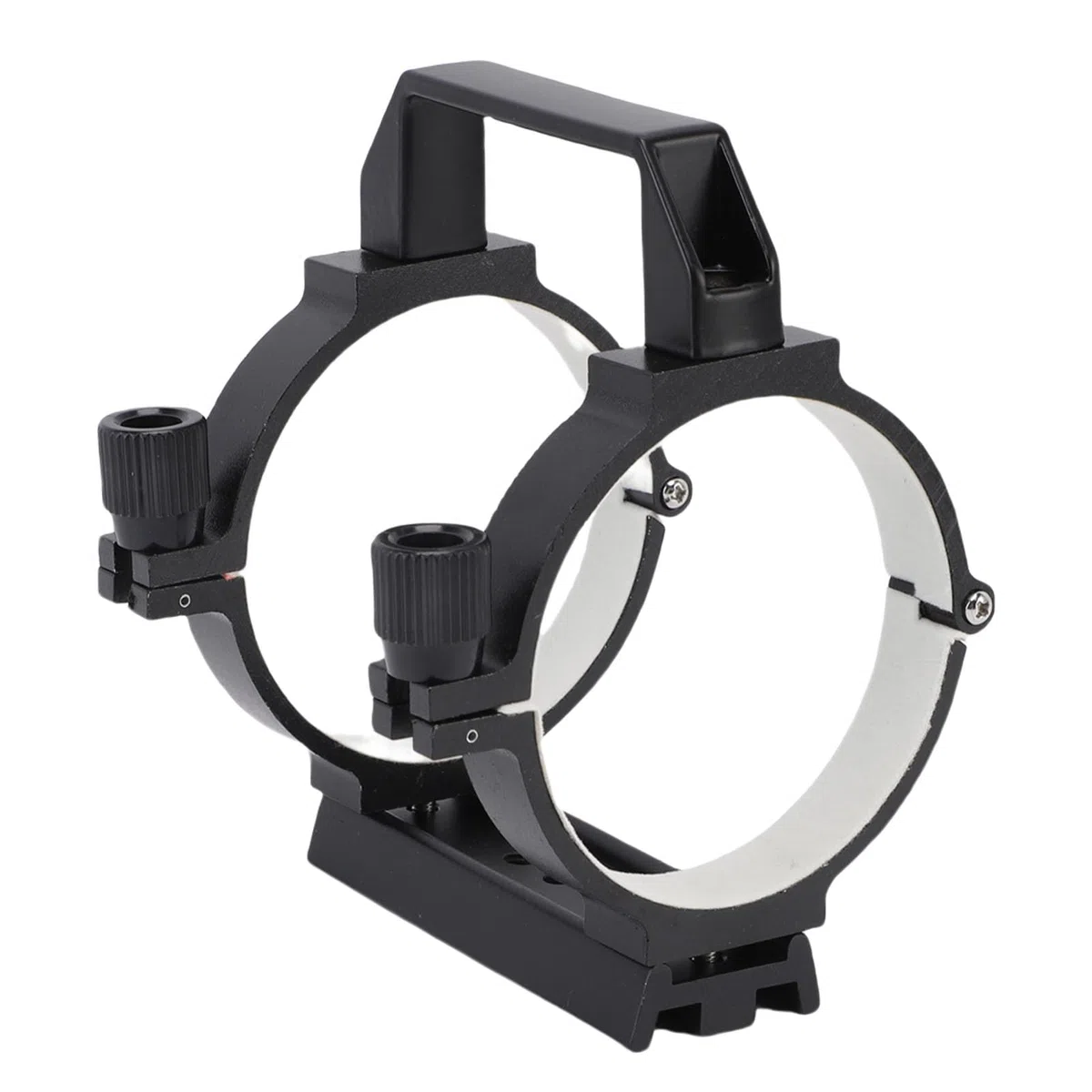 Anneau de Tube de Télescope, Support de Pince de Tube Optique de 90 Mm de Diamètre Intérieur avec Plaque en Queue d'aronde de 108 Mm pour Accessoires de Télescope Astronomique de 80 à 90