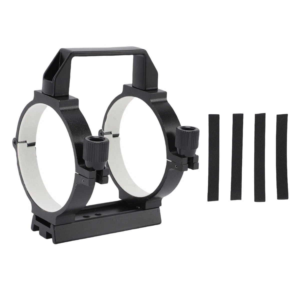 Anneau de Tube de Télescope, Support de Pince de Tube Optique de 90 Mm de Diamètre Intérieur avec Plaque en Queue d'aronde de 108 Mm pour Accessoires de Télescope Astronomique de 80 à 90