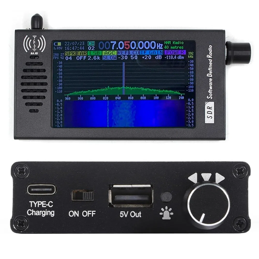 Recevoir Radio de 4,3 Pouces Professionnel avec Un écran IPS, Une Batterie 5000mA, 99 Canaux, Une Radio D'antenne à Ondes Courtes Ensemble pour Les Bandes AM/FM, Affichage de