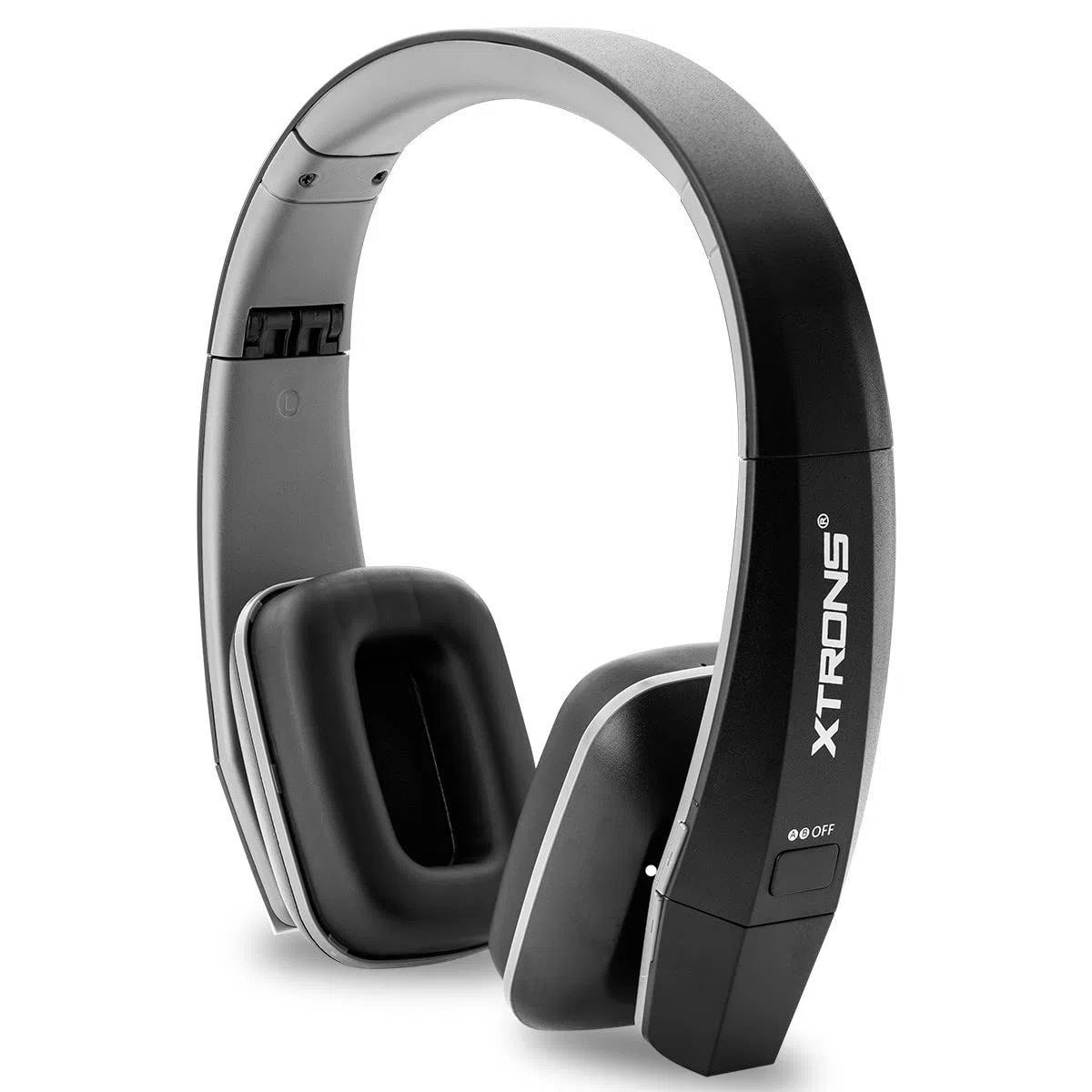XTRONS Casque sans fil IR double canal stéréo infrarouge sans fil deux canaux avec transmetteur infrarouge intégré Noir
